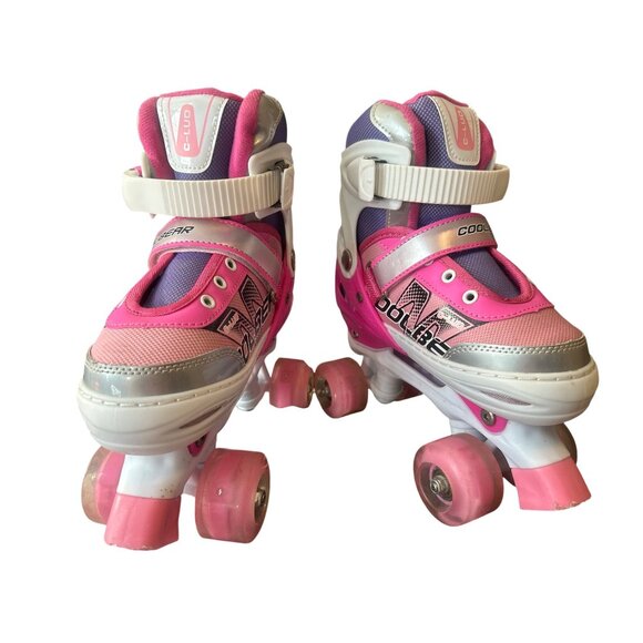 Sowume Adjustable Girl's Roller Skates, Light Up Colorful Wheels, Medium-(13-3 U - Picture 1 of 7